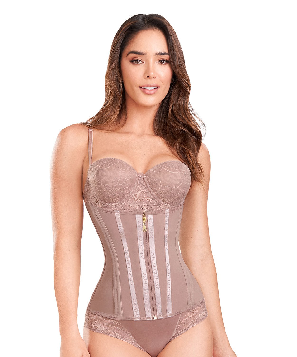 Cinturilla de látex 3 broches para moldear cintura tipo reloj de arena – Ann Chery 5280 - Oraenatura